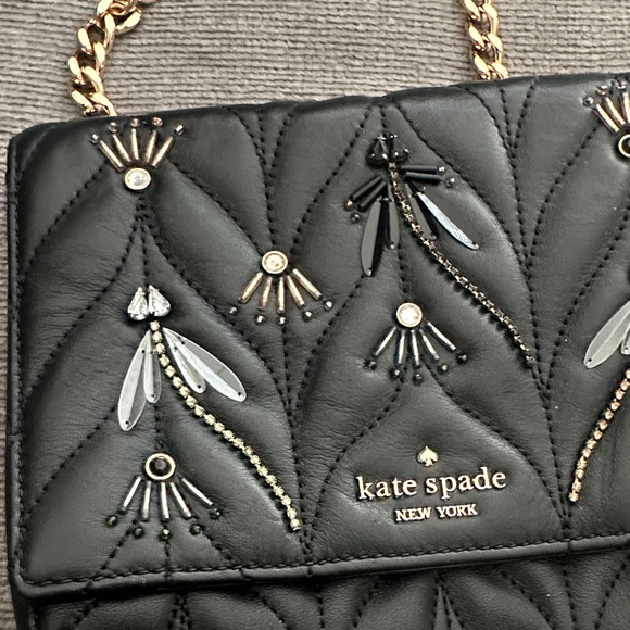 Kate Spade Black Dragonfly Embellished Crossbody Bag - Picture 2 of 5